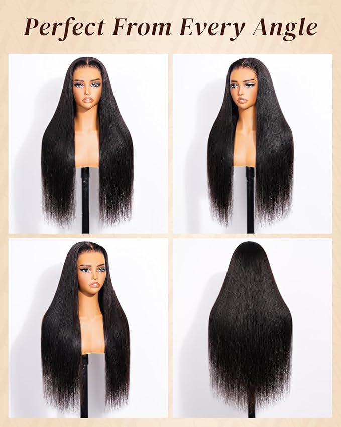 Arabella 13x6 Wear and Go Glueless Wigs Human Hair Pre Plucked Pre Cut Upgraded Ear to Ear Full HD Lace Front Wigs 100% Human Hair 210% Density Straight Glueless Wig Drawstring Wig Human Hair 18 Inch