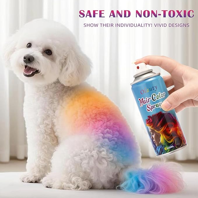 Gray Hair Dye Temporary Hair Color Spray for Kids Women, Temporary Hair Dye Spray Washable Hair Color Wax Non-Sticky For For Cosplay DIY, Party, Christmas, Halloween (Gray)