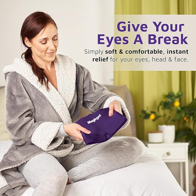 Magic Gel Migraine Ice Head Wrap | Real Migraine & Headache Relief | The Original Headache Cap | Cold, Comfortable, Dark & Cool; Endorsed by Physicians, Loved by Thousands (Purple)