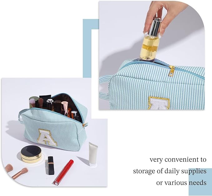 YOOLIFE Teacher Appreciation Gifts - Personalized Monogram Initial Makeup Bags for Women