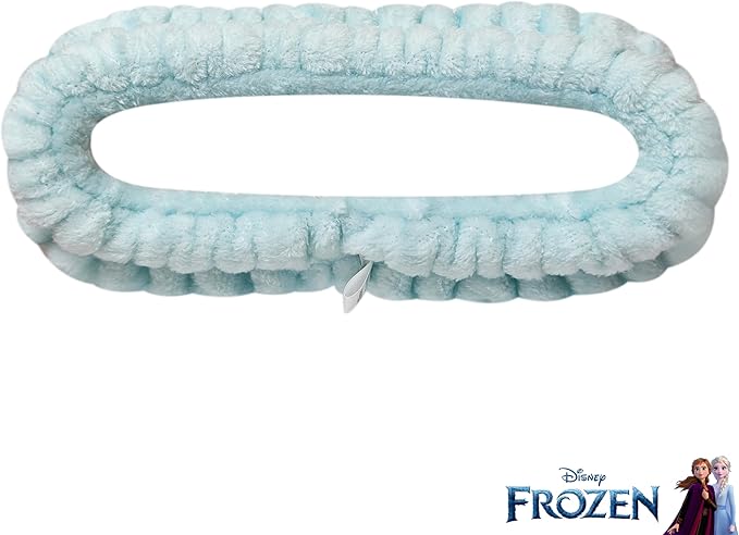 LUV HER Frozen Kids Hair Brush & Spa Headband Set for Girls - Features Elsa - Fun Grooming Kit for Detangling, Styling & Skincare - Soft & Stretchy, One Size, Ages 3+