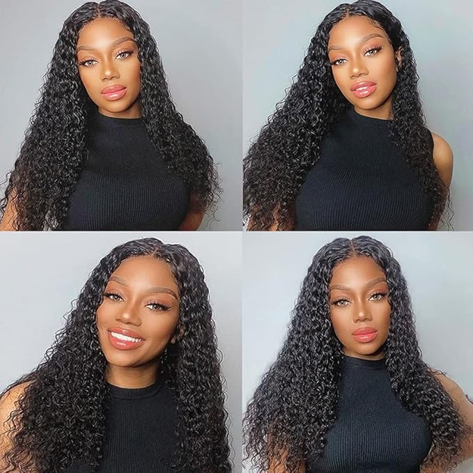 Bundles Human Hair Color 1B Water Wave Bundle Niegmeag Brazilian Virgin Soft and Silky Remy Hair Mixed Length 3 Bundles 20 22 24 Inch Natural Black Color