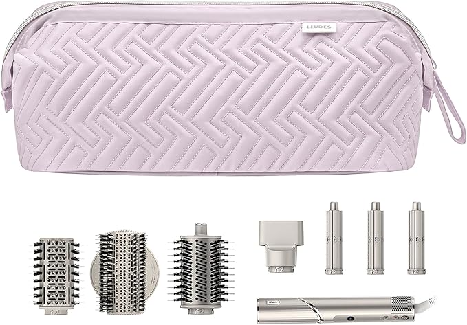 Leudes Hair Tools Travel Bag for Shark Flexstyle Carrying Case Portable Shark Hair Air Wrap Dryer Case Waterproof Dustproof Flat Curling Iron Travel Organizer (Lavender Violet)