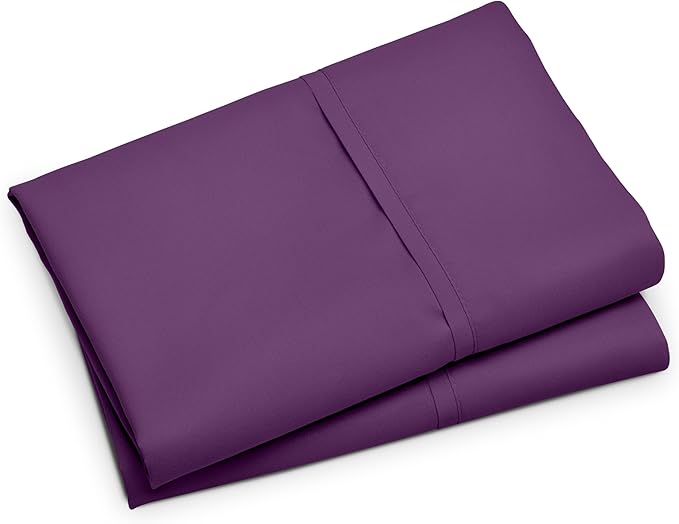 Bare Home Microfiber Pillow Cases - Standard/Queen Size Set of 2 - Cooling Pillowcases - Double Brushed - Plum Pillowcases 2 Pack - Easy Care (Standard Pillowcase Set of 2, Plum)