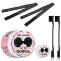 Goiple Edge Control Wax for Women Strong Hold Non-greasy Edge Smoother Strawberry Scent (4oz Edge Control + 0.7oz Travel Szie Edge Control Wax + Edge Brushes*2+Tie Band*2)