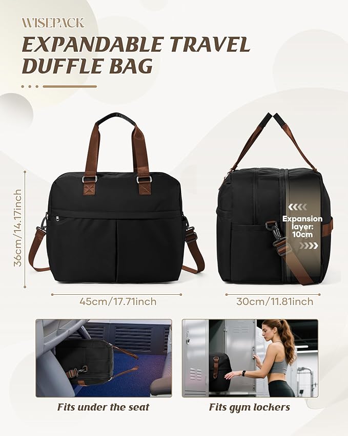 Gym Bag Womens,Travel Duffel Carry on Bag Sport Tote Bag Weekend Overnight Bag