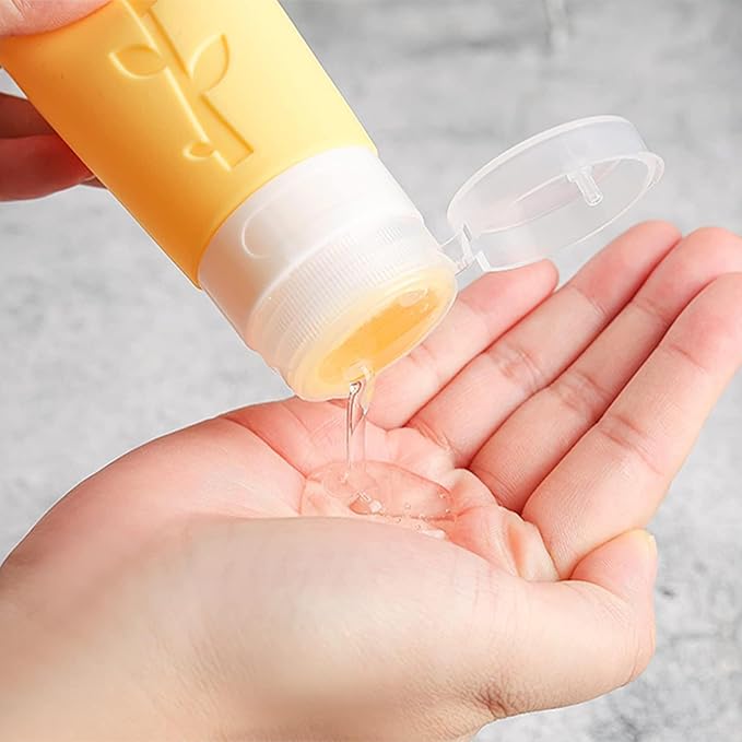 16 Pack Travel Bottles Set - TSA Approved Leak Proof Silicone Squeezable Containers for Toiletries, Conditioner, Shampoo, Lotion & Body Wash Accessories (White)