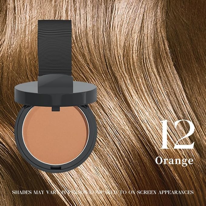 Maycheer Hairline Powder for Women - Hair Rich Shading Powder, 30 Colors Magic Root Cover Up (Orange 12)