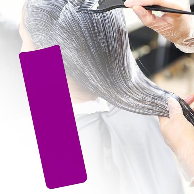 Generic Acrylic Hair Dyeing Board, Highlighting Board, Balayage Board,Hair Dye Sectioning Board for Barber, Shop, DIY, Violet, 40x12cm