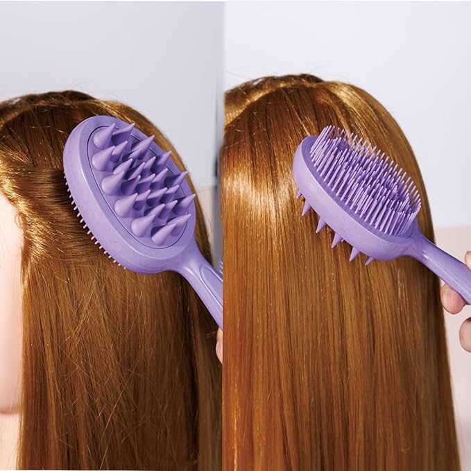 Purple Double-sided Hair Brush, Portable Massage Comb