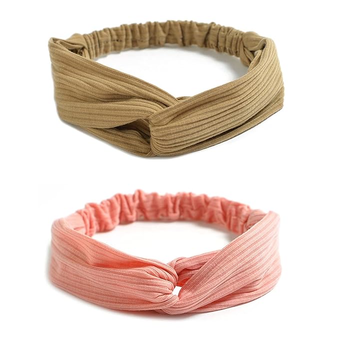DRESHOW 10 Pack Boho Headbands for Women Girls Criss Cross Elastic Hair Band Twisted Head Wrap