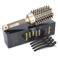 Sndyi Large Round Brush for Blow Out, 2.1 Inch Nano Thermal Ceramic Ionic Round Hair Brush with Boar Bristles, Boost Shine and Volume, Quick Blow Drying and Styling, Best for Long Thick Hair