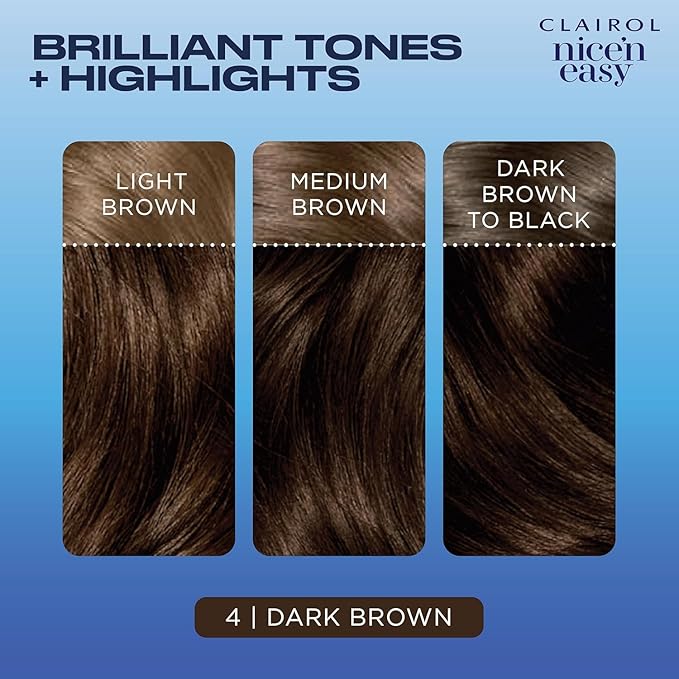 Clairol Nice'n Easy 4 Dark Brown Permanent Hair Dye & Root Touch-Up Multi-Pack Bundle