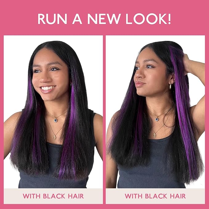 Wennalife Purple Tape in Hair Extensions, 10pcs 30g 26 inch Remy Invisible Tape Ins Straight Colored Soft Real Human Hair Tape in Extensions Refill Set Extensions