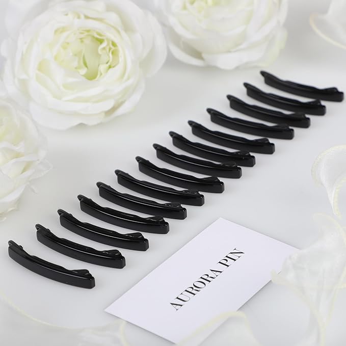 14pcs Hair Barrettes Set for Women and Girls, Hair Clips for Thick Thin Fine Hair, Non-metal Hair Accessories, Non-Slip Grip Handmade Snap Hairpin, BPA Free, Made in KOREA