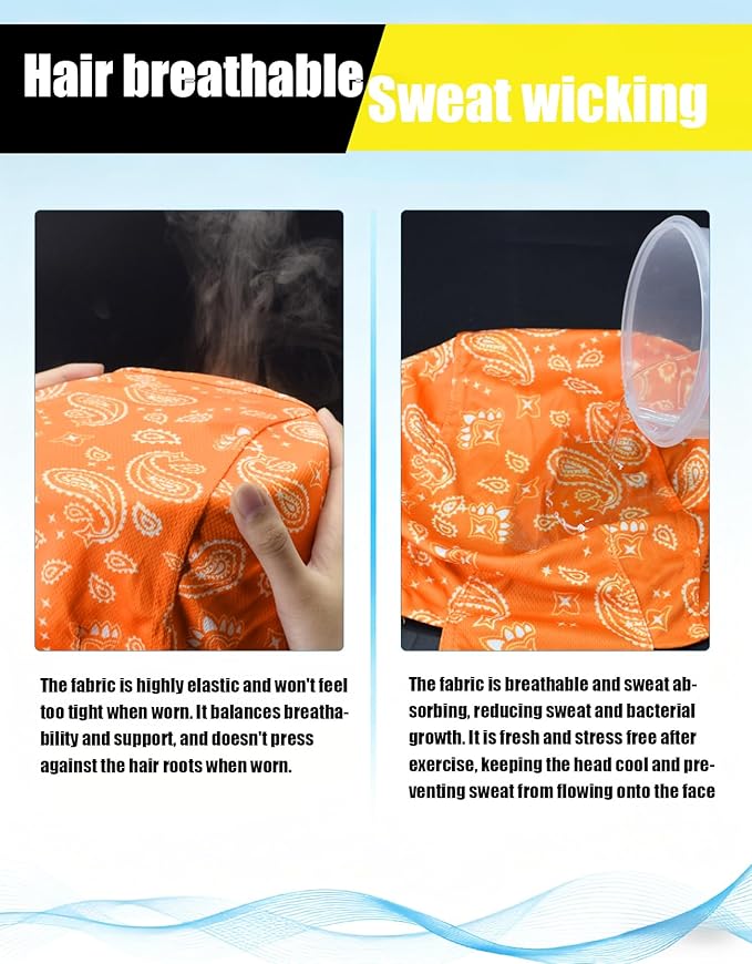 Doo Rags Beanie Hats Skull Caps Dew Rag Bandana Helmet Liner Motorcycle Cycling Cap Do Rag Headwrap for Men and Women