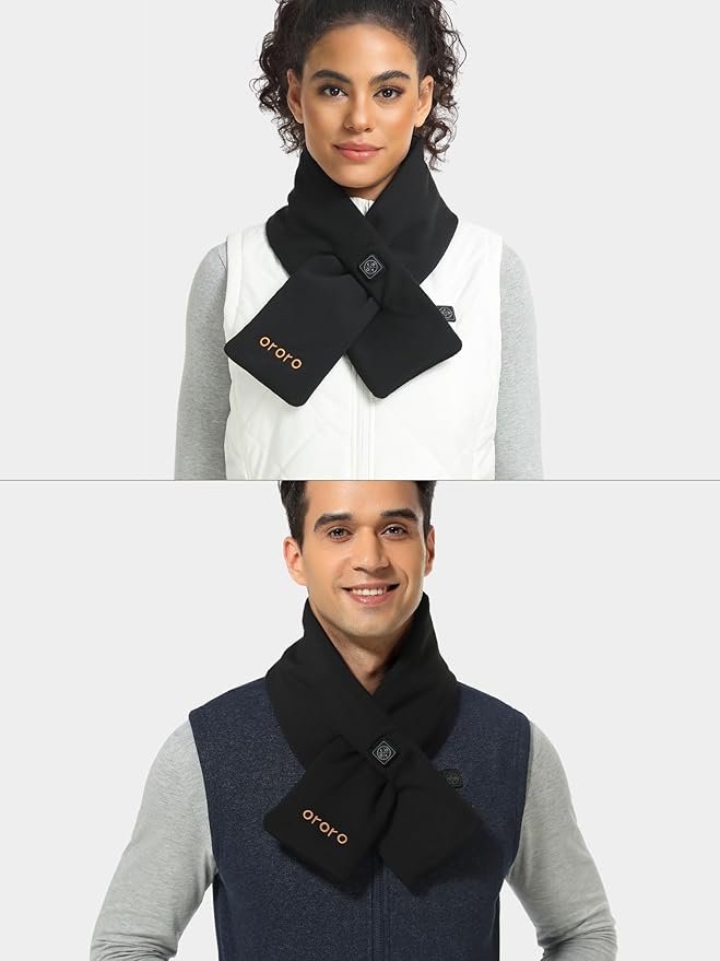 ORORO Heated Scarf, Up to 12 Hours of Warmth, Heated Neck Warmer with Rechargeable Battery