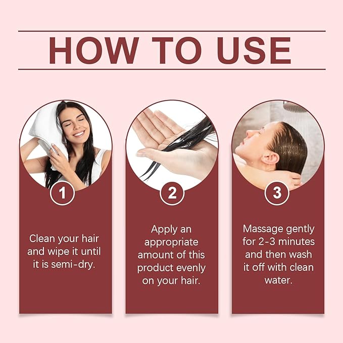 Keratin & Collagen Hair Mask for Dry Damaged Hair - Deep Repair Treatment with Hydrolyzed Keratin, Frizz Control & Split Ends Repair, Moisturizing Hair Care, 3.53 oz (3, pcs)
