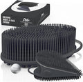 Silver Infused Body Face Scrubber Set - 2 Pack Premium Shower Brush Kit - Avilana Advanced Material Bath Loofah Alternative Complete Skincare System - Luxury Gift Set Women Men