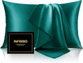 INFIIXSO Mulberry Silk Pillowcase for Hair and Skin, Silk Pillow Cases King Size with Hidden Zipper 20x40 Inches, Super Smooth and Soft Cooling Pillow Cases for Hot Sleepers(Teal, 1 Pack)