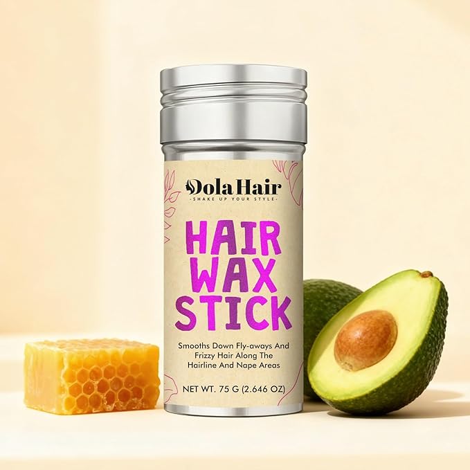 Dolahair Hair Wax Stick - Flyaway Control and Styling Pomade for Kids, Women, and Men - Hair Bun Maker and Accessorie stocking stuffers for teen girls (1 Pack of Wax)