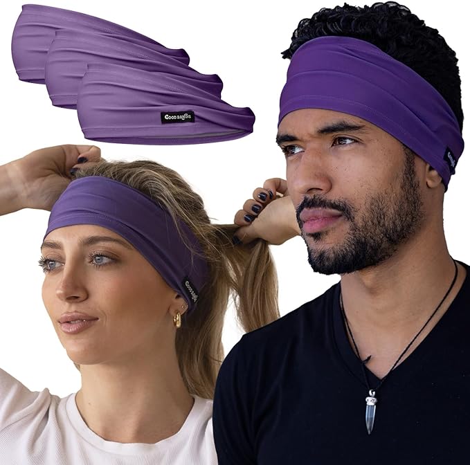 Sweatband for Men and Women - Unisex Non Slip Headband That Wicks Moisture and Eliminates Excess Sweat - Durable & Long-Lasting - Running, Sports, Gym