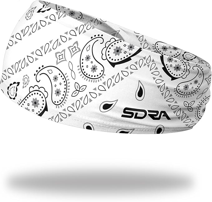 Suddora Paisley Print Bandana Headband, Multi-sport Boho Style Bandana, Non-slip Fabric, Unisex Head Accessory for Bikers