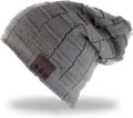 Wireless Music Hat Beanie for Men Women Headphones Wireless Earbuds Headset Music Audio Stereo Earphone Boys Girls Beanie hat Winter Cap Outdoor Sport Business Truck Driver Deep Grey
