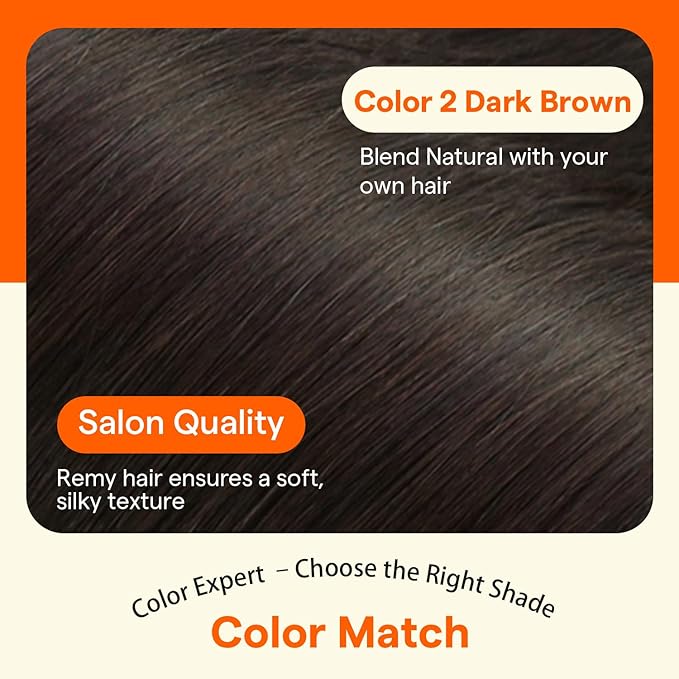 Full Shine Dark Brown Seamless Clip in Hair Extensions Human Hair, 12Inch Hair Extensions for Women, Fill ins Invisible PU Skin Weft Clip ins for Thin Hair Add Thickness, 4Pcs12inch 55Grams