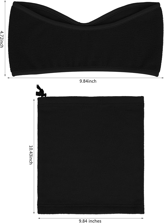 BBTO 6 Pieces Fleece Ear Warmers Headband Winter Neck Gaiter