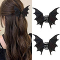 Halloween Bat Hair Clip for Women Gothic Black Bat Wing Metal Claw Clips Goth Accessories Cute Matte Black Barrettes Horror Accessories Halloween Party Favors Supplies Christmas Clips