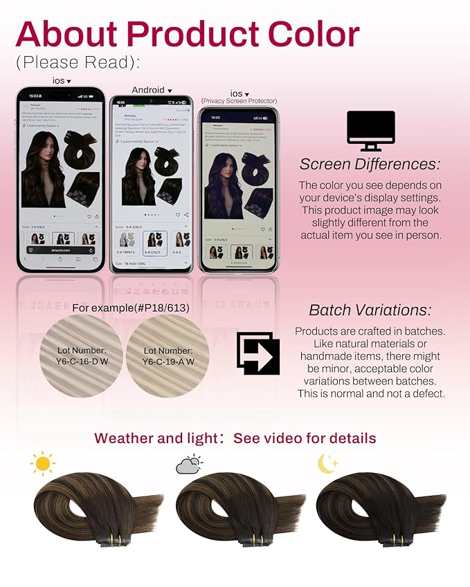 Moresoo Seamless Hair Extensions Clip in Human Hair Balayage Brown PU Seamless Human Hair Clip in Extensions Ombre Dark Brown with Chestnut Brown 7pcs 120g 20Inch