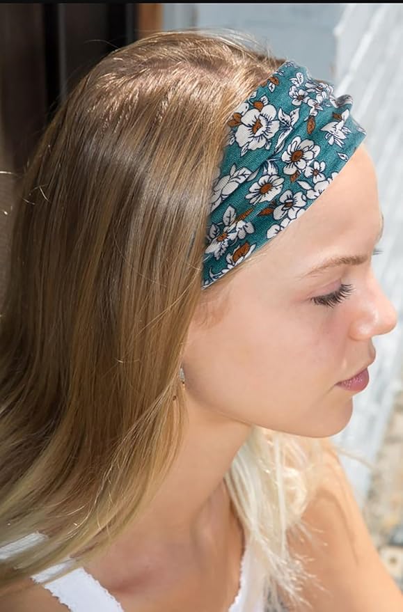 AKTVSHOW 12 Pack Boho Headbands - Wide Non-Slip Elastic Headbands, Trendy Hair Accessories for Women's Yoga, Workout, and Fashion