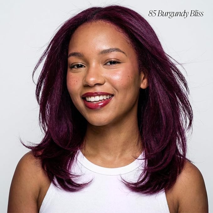 Adore Semi Permanent Hair Color (085 Burgundy Bliss) | Vegan & Cruelty-Free Red Hair Dye | No Ammonia, No Peroxide, No Alcohol | 4 Fl Oz Each (Pack of 2)