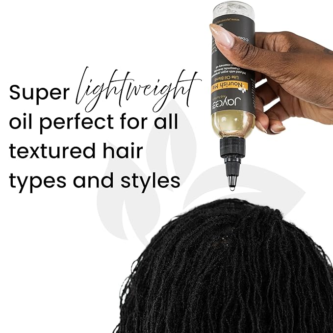 Nourish Me Hair Oil with Grapeseed & Argan Oil, Calendula Extract & Rosemary Oil is Lightweight and Ideal for Sisterlocks and Braids, Great for use with LOC/LCO Methods, 4 ounces