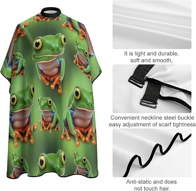 Professional Anti Static Hair Cutting Cape with Elastic Buckle, Waterproof Salon Cape for Coloring/Perming/Styling