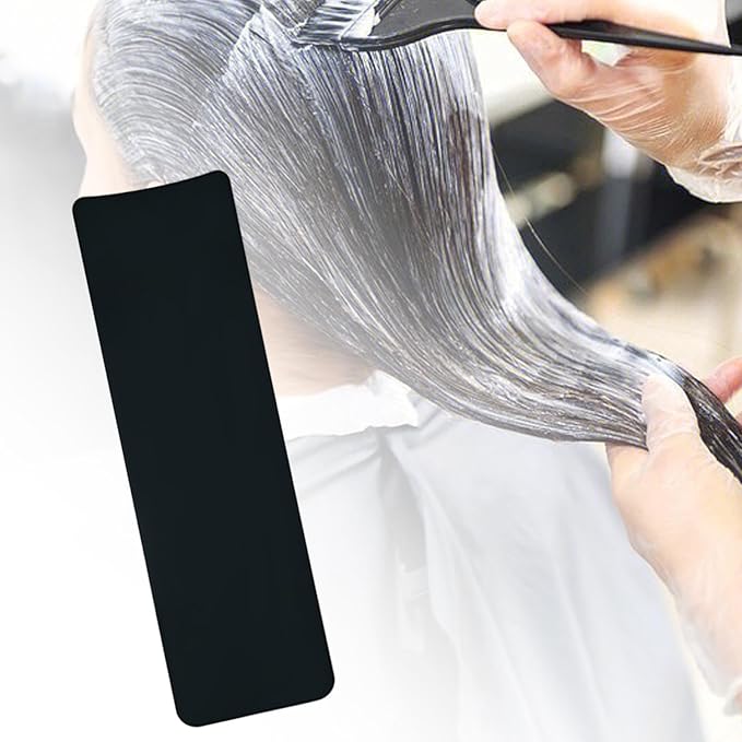 Generic Acrylic Hair Dyeing Board, Highlighting Board, Balayage Board,Hair Dye Sectioning Board for Barber, Shop, DIY, Black, 40x12cm