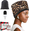 VICARKO Hair Steamer for Deep Conditioning, 10-Level Heats Up Quickly, 118” Power Cord, Heating Cap Hot Oil Treatment Heat, Electric Thermal Heated Steam for Natural Black Hair, Animal Print