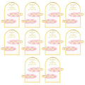 20PCS Bridesmaid Pink Checkered Hair Accessories - No Bend Creaseless Glitter Hair Clips for Bride Women Girls (20Pcs/10Cards)