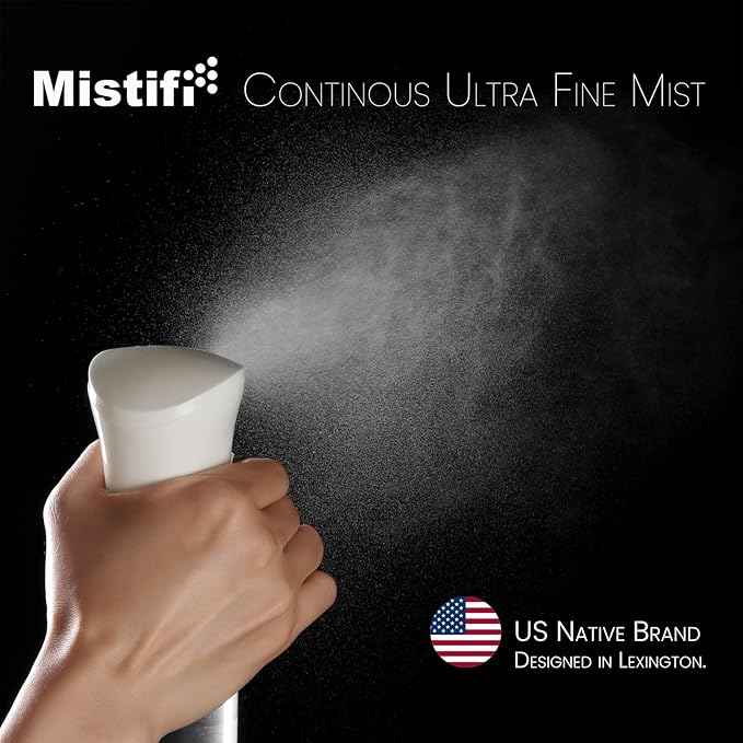 Mistifi Fine Mist Spray Bottle for Hair – Continuous Refillable Mister for Hairstyling, Barber, Salon, Beauty, Skincare, Pets –(200ml 1Pc, White bottle)