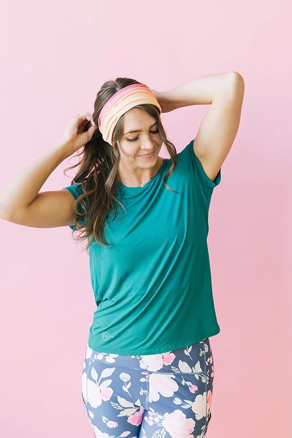 Maven Thread 4" Wide Workout Headbands for Women (2 Pack) – Non-Slip Sweatbands for Gym, Running & Yoga
