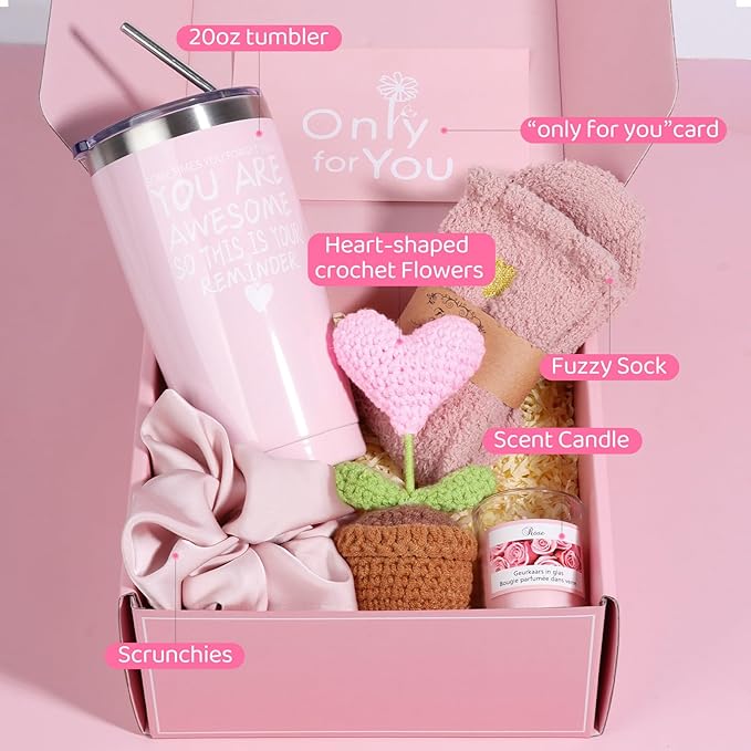 Gift Baskets for Women, Gift for Birthday, Christmas, Mother's Day, Valentine's Day, Get Well Gifts for Women, Teen girl,Siter, best friend, her, wife,Inspirational Gifts Set Box