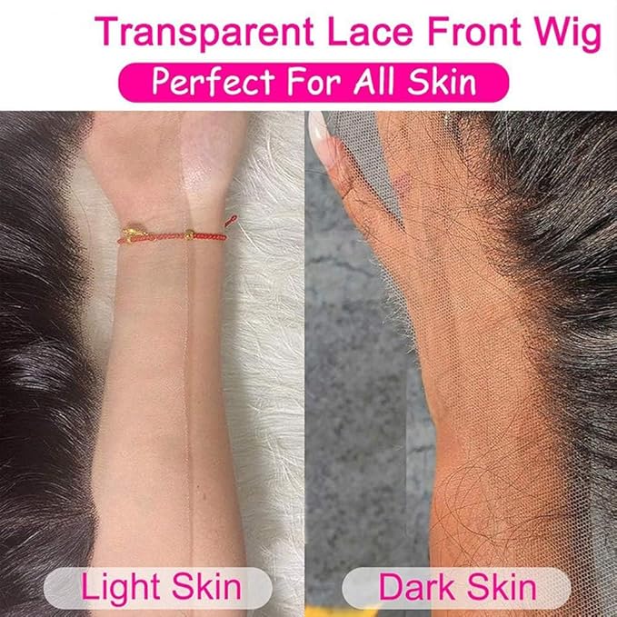 28 Inch Deep Wave Lace Front Wigs Human Hair 250% Density 13x6 HD Transparent Lace Frontal Wigs Human Hair Curly Wigs for Women Pre Plucked with Baby Hair Natural Color