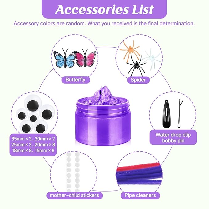 Purple Temporary Hair Color Wax Kit for teenagers,Crazy Hair Day Accessories, Gifts for Kids,Instant Hair Dye Color Wax for Party, Cosplay, Halloween, Christmas,Washable Crazy Hair Style