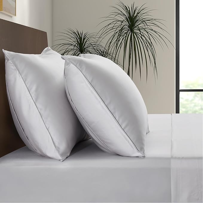 Luxury Bamboo Market | King Envelope Pillowcase Set | 100% Viscose Made from Bamboo | Organically Grown | Ultra Soft | Cooling | 2pcs [Dove Grey]