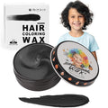 Temporary Black Hair Color Wax for Kids, Washable Colored Hair Styling Mud, Women Men Style Dye for Girls Boys Teens, Instant Hair Coloring Gel Cream for DIY Cosplay Halloween Children's Day