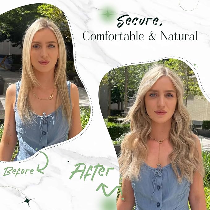 RUNATURE Invisible Wire Hair Extensions Real Human Hair, 20 Inch 100g Transparent Fish Line Human Hair Extensions Brown Ombre Natural Hair, #2/6/18 Dark Brown to Chestnut Brown and Ash Brown
