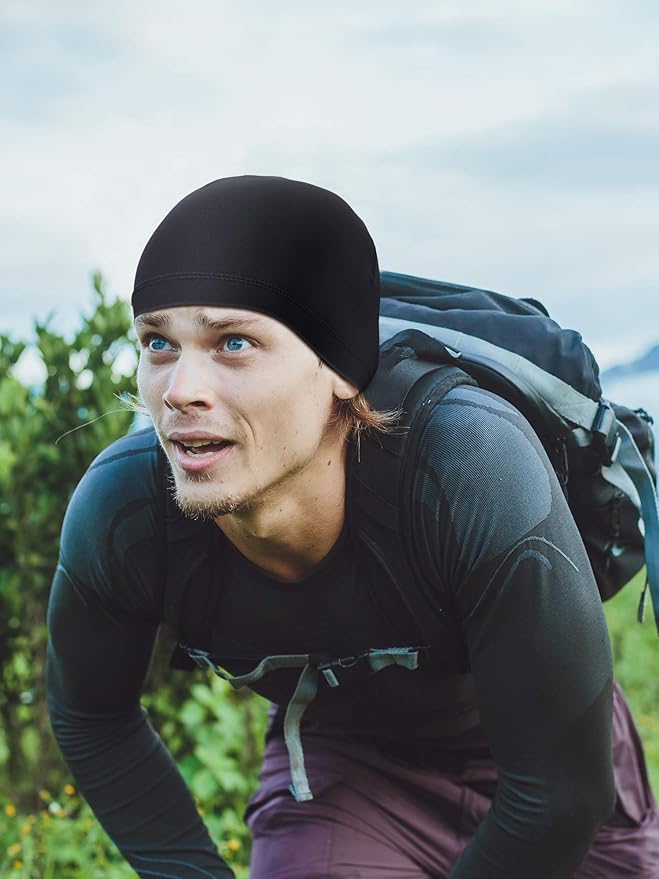 SATINIOR 6 Pcs Cooling Skull Cap Helmet Liner Sweat Wicking Cap Hard Hat Liner Bandana for Men Women Sports Cycling Running