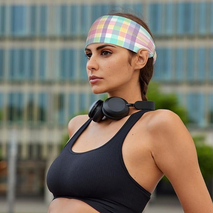 Easter Bunny & Eggs Style Sports Headband for Men Women Moisture Wicking Sweatband for Basketball, Running, Gym