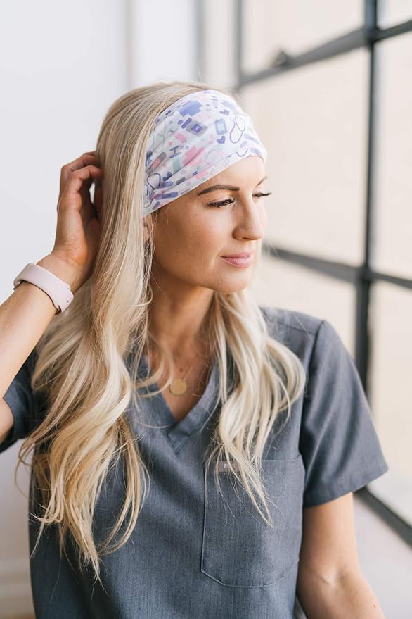 Maven Thread 4" Wide Workout Headbands for Women (2 Pack) – Non-Slip Sweatbands for Gym, Running & Yoga